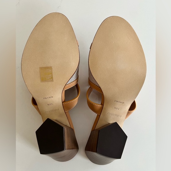 Burberry Logo Print Canvas and Leather Sandals - Picture 14 of 15